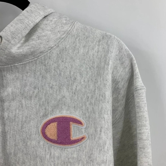 Champion‎ Women’s Reverse Weave Cropped Cut-Off Hooded Sweatshirt Size S NWT - Picture 4 of 13